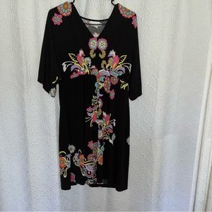 Womens Floral Maxi Black Dress